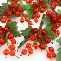 Red Currants Christmas Greenery Sprig